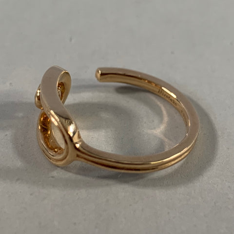 BROKEN ENGLISH Ring Size 6.75 Gold Diamond Ring