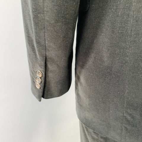 PRADA Size 42 Long Corduroy Cotton Blend Single Breasted Notch Lapel Suit