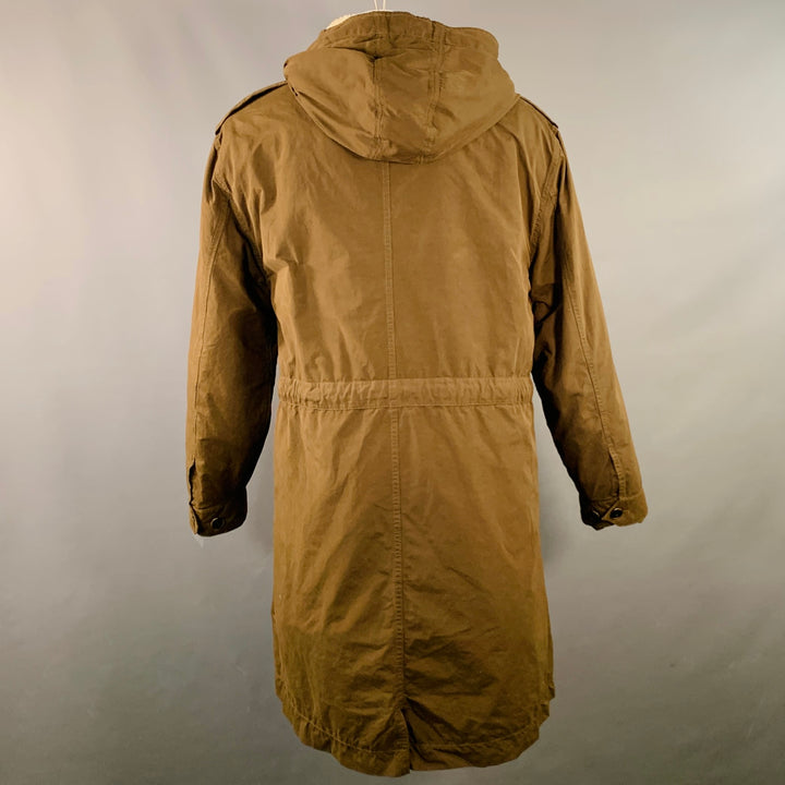 JOHN VARVATOS STAR USA Size M Brown Cotton Blend Hooded Coat