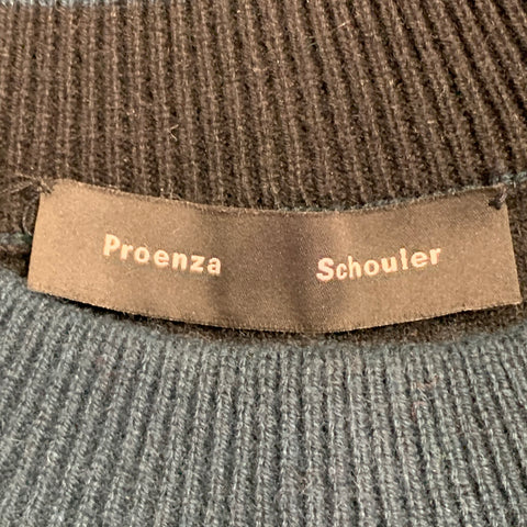 PROENZA SCHOULER Taille XS Pull col rond en mélange de cachemire vert foncé