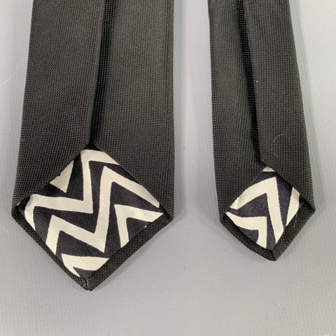 MIGUEL ANTOINNE Black Textured Tie