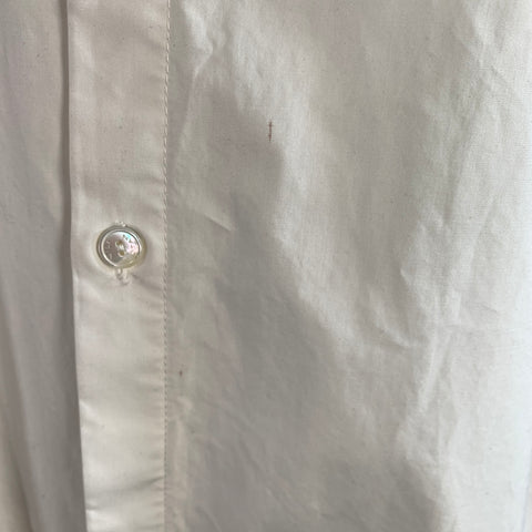 NILI LOTAN Size L White Cotton Button Up Long Sleeve Shirt