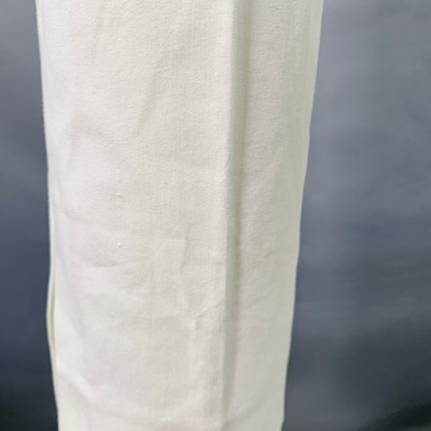 RIVAMONTI Size 4 White Cotton Blend Narrow Leg Dress Pants