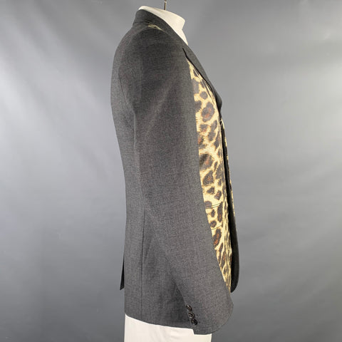 COMME des GARCONS HOMME PLUS Size L Grey Tan Brown Wool Sport Coat