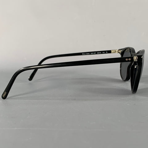 POLO by RALPH LAUREN Black Acetate Round Sunglasses