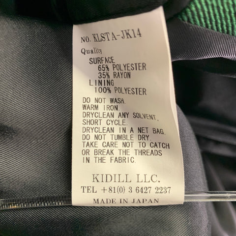 KIDILL AW22 Size 36 Green Blue Black Plaid Oversized Polyester Blend Shorts Suit