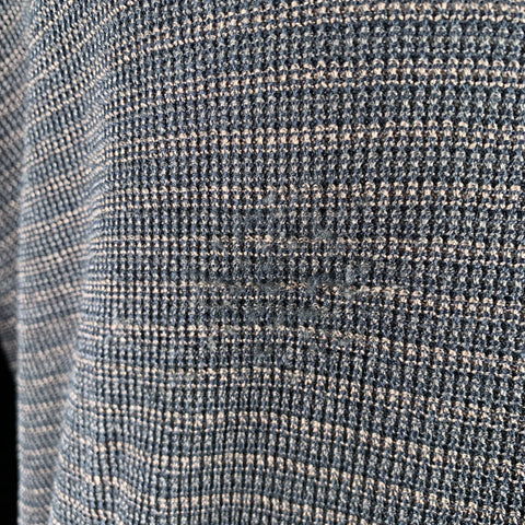 JHANE BARNES Size XL Grey Beige Stripe Silk Blend Polo Pullover