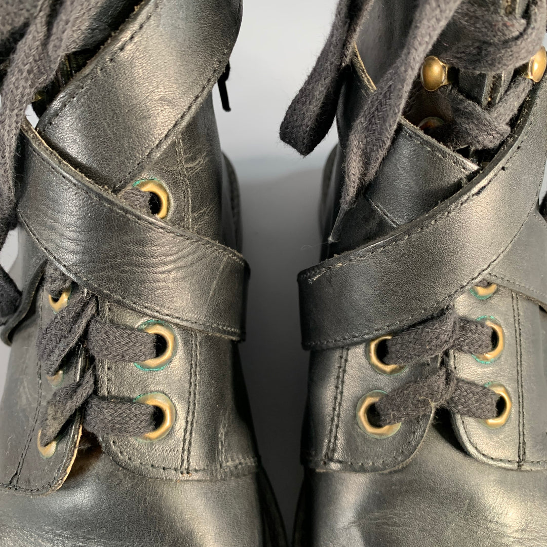 POLO by RALPH LAUREN Size 9.5 Black Gold Leather Buckle  display picture 2