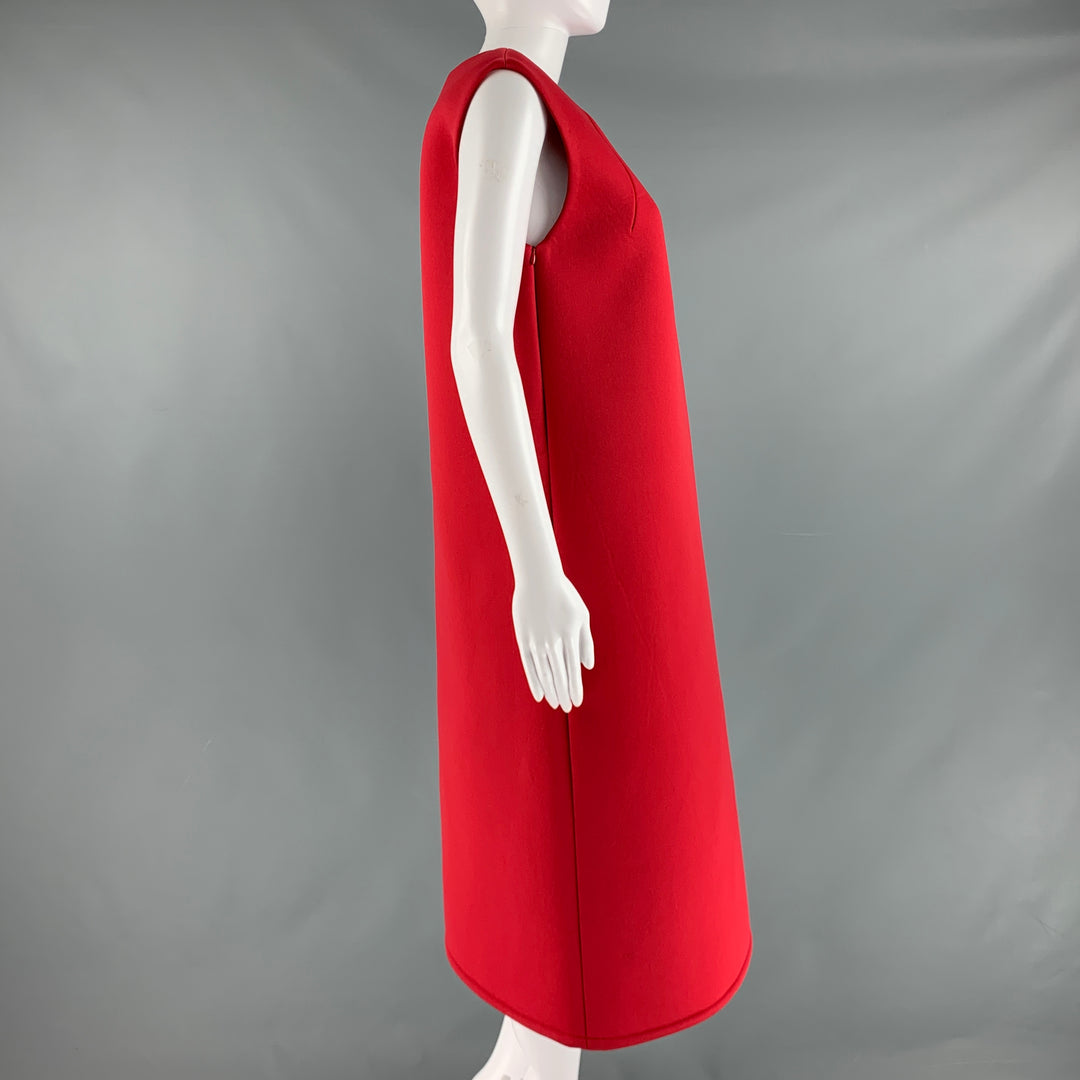 CAMELIA SKIKOS Size S Red Polyester Blend Asymmetrical Dress