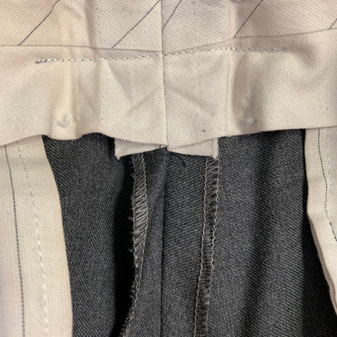 YVES SAINT LAURENT Size 30 Grey Charcoal Wool Tapered Dress Pants