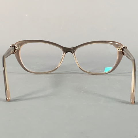 DAVID YURMAN Black Beige Embellished Acetate Narrow Cat Eye Frames Eyewear