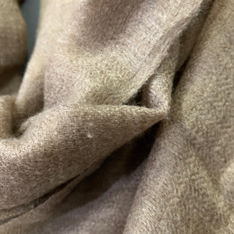 VINTAGE Brown Woven Fringe Scarf Shawl