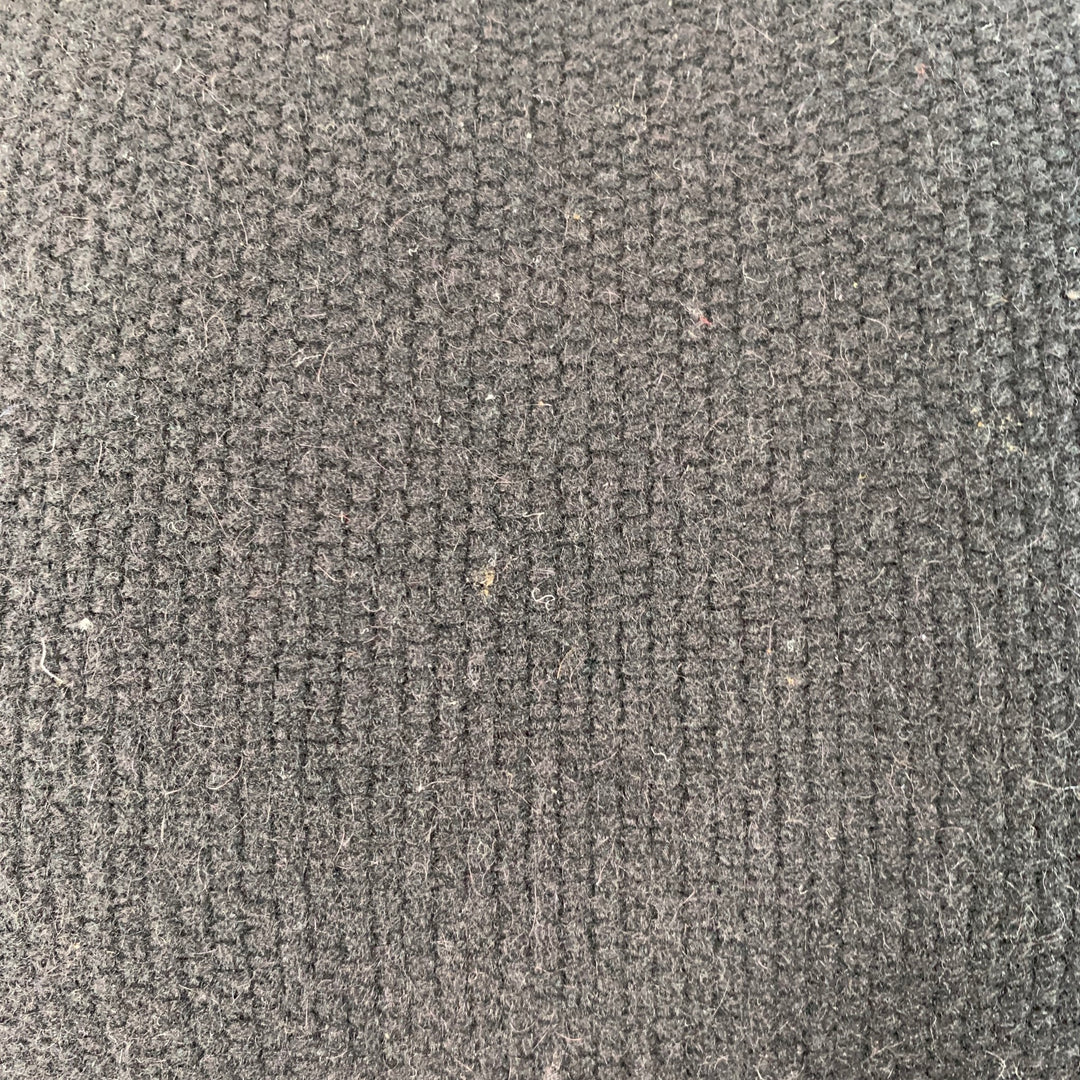 LANVIN Size S Black Waffle Knit Camel Cashmere Reverse Seams Sweater