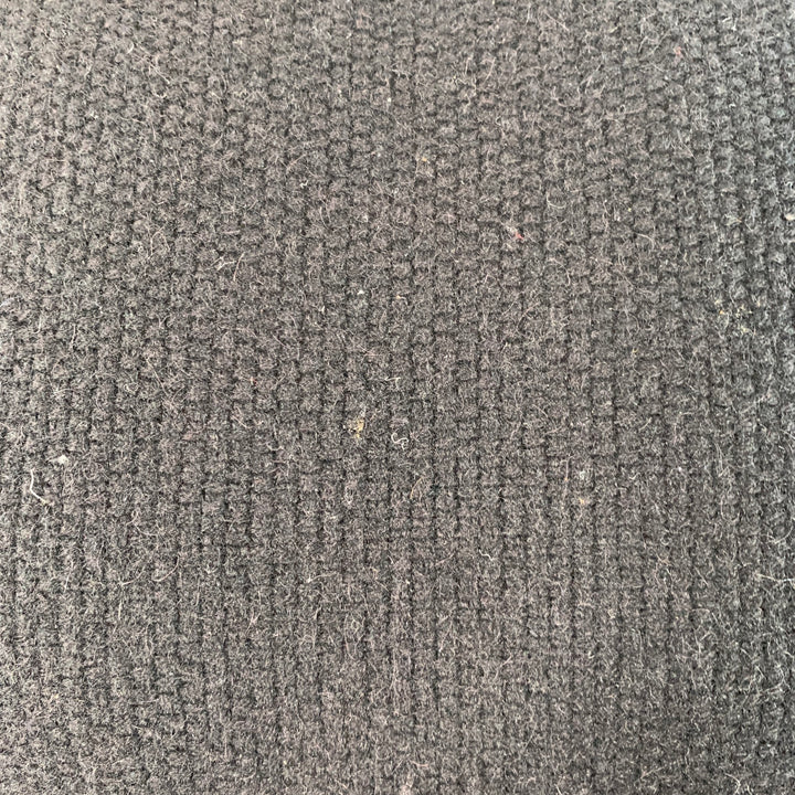 LANVIN Size S Black Waffle Knit Camel Cashmere Reverse Seams Sweater