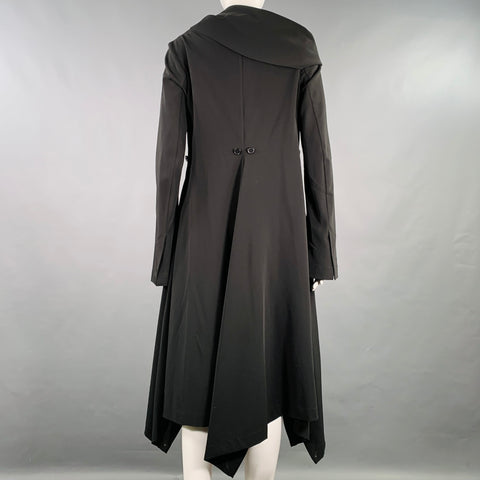 ELM DESIGN Size S Black Polyester Asymmetrical Coat