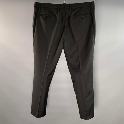 ETRO Size 38 Black Wool Zip Fly Dress Pants