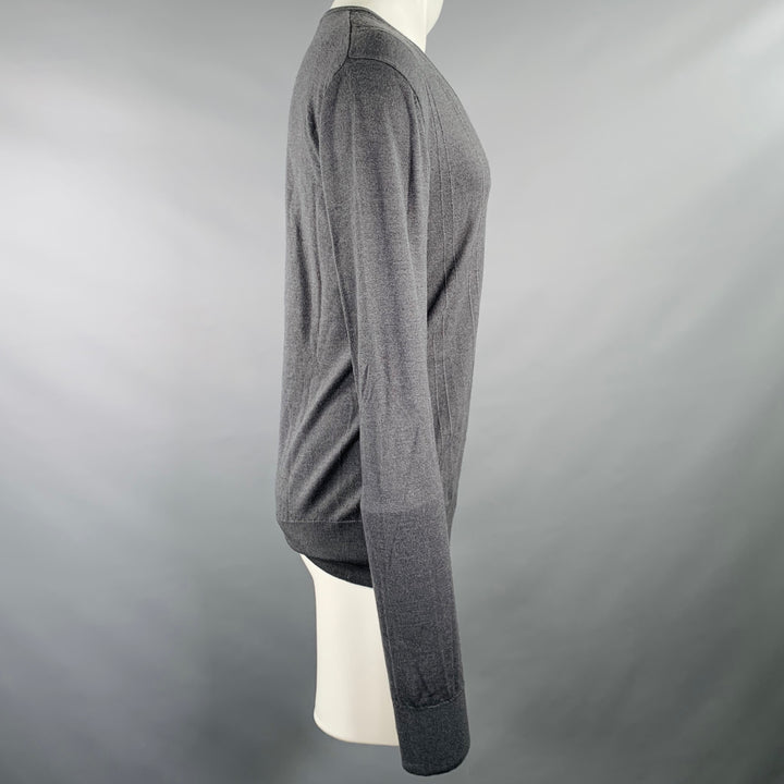 VIKTOR & ROLF Size M Grey Knit V-Neck Pullover