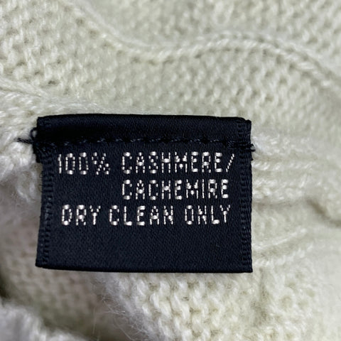 RALPH LAUREN Size M Green Chartreuse Cashmere Cable Knit Pullover