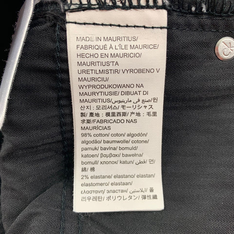 CALVIN KLEIN Size 31 Black Cotton Zip Fly Slim Jeans