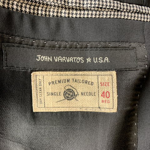 JOHN VARVATOS * U.S.A. Size 40 Black Solid Regular Wool Sport Coat