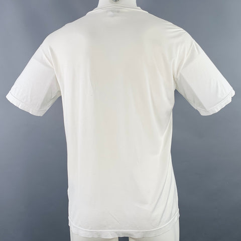 T-shirt blanc en coton à manches courtes ERMENEGILDO ZEGNA Taille M