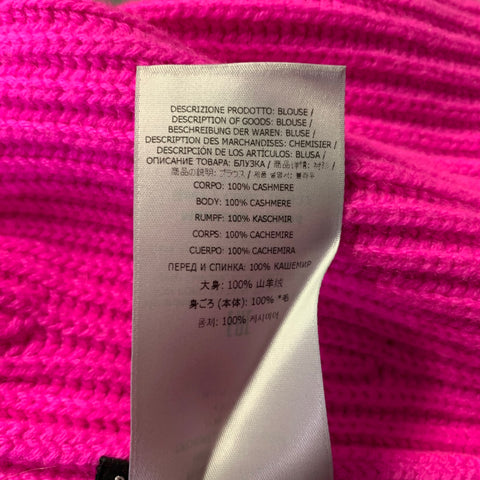 TOM FORD Size S Pink Ribbed Knit Cashmere V-Neck Sweater