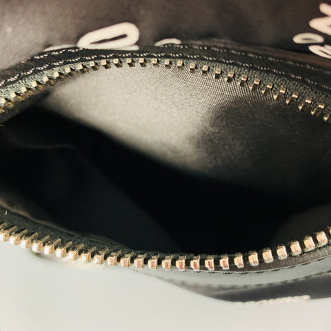 MOSCHINO Black White Logo Nylon Cross Body Bag
