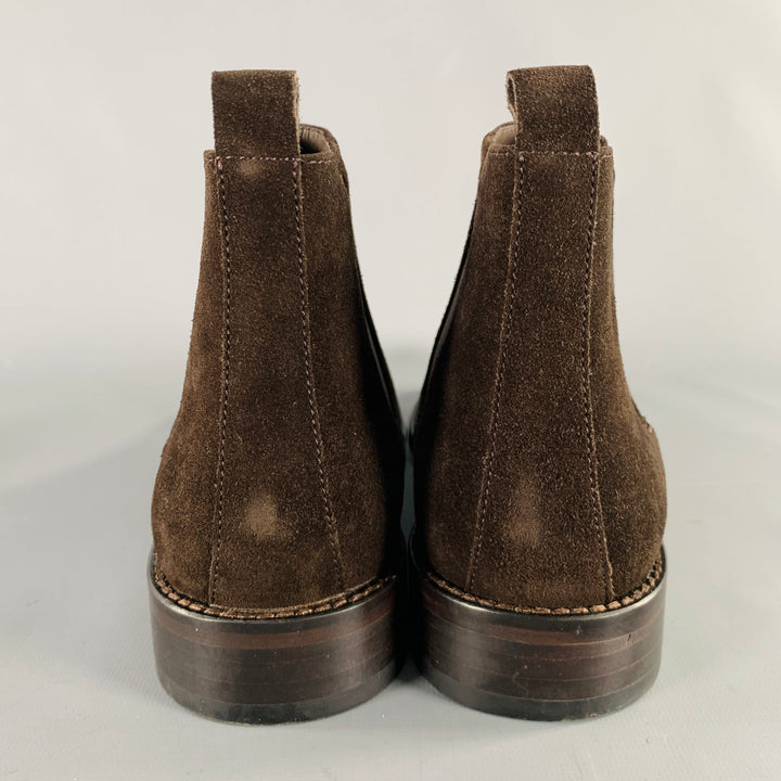 CALVIN KLEIN Size 9.5 -Miller- Brown Suede Pull On Chelsea Boots