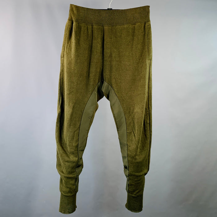 HAIDER ACKERMANN Size M Pulau Olive Knit Linen Blend Elastic Waistband Casual Pants
