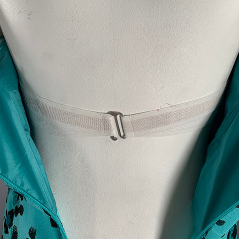 Robe froncée en soie à imprimé animal noir et turquoise NANETTE LEPORE Taille 10