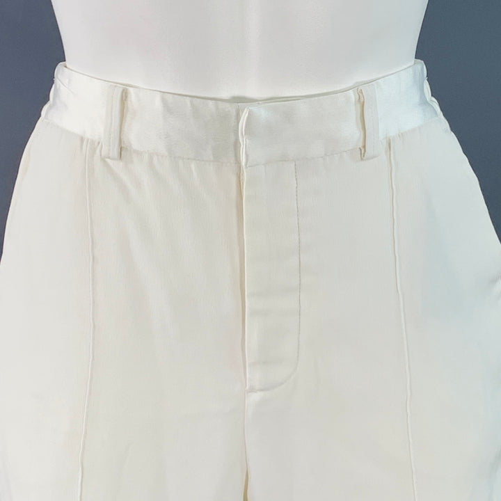 ZADIG & VOLTAIRE Size XS White Acrylic Blend Tapered Zip Fly Dress Pants