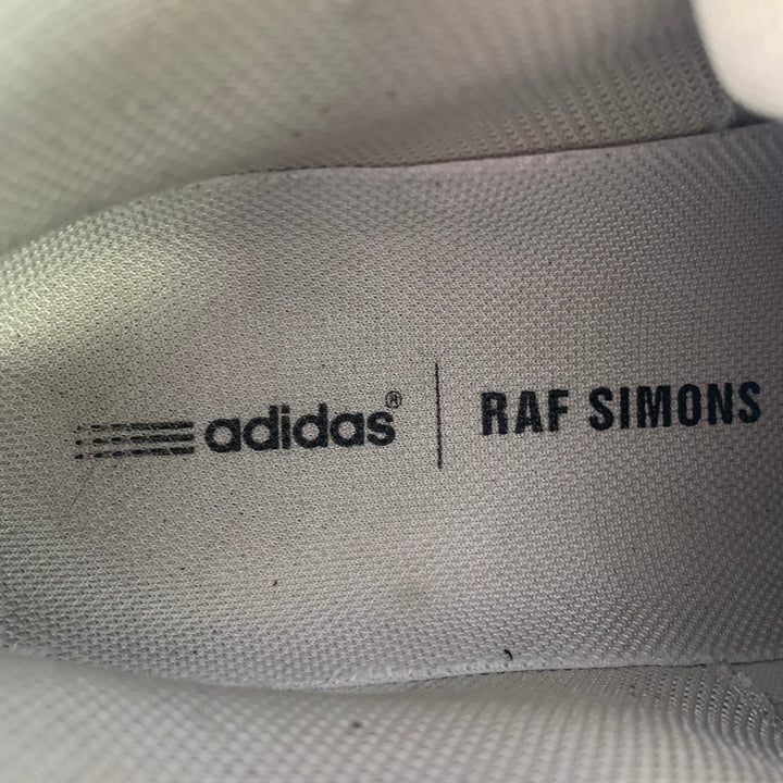 ADIDAS x RAF SIMONS Size 10 Ozweego Bunny White Cream Leather Canvas Runner Sneakers