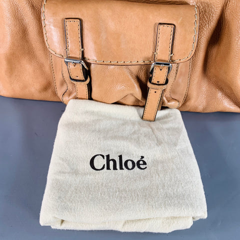 CHLOE Beige Leather Top Handles Zip Handbag