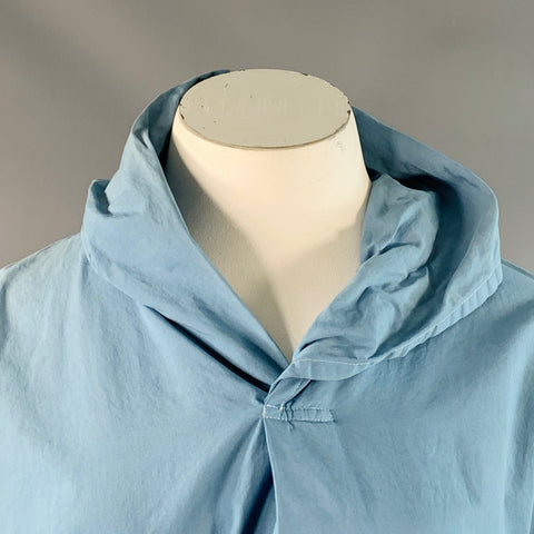 COMME des GARCONS Size XXL Blue Cotton Shawl Collar Casual Top