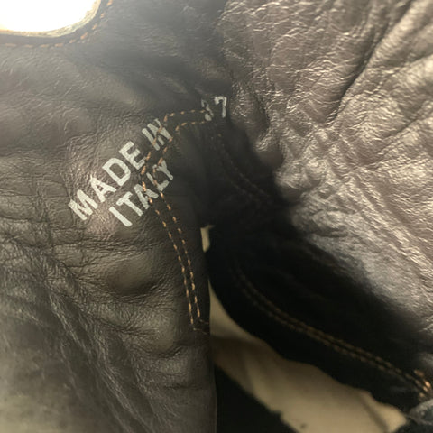 GOLDEN GOOSE Size 8 Black Leather Western Boots