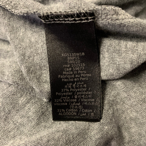 JOHN VARVATOS Size L Grey Graphic Polyester Blend T-shirt