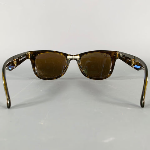 RAY-BAN Folding Wayfarer Brown Acetate Sunglasses