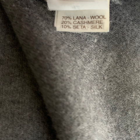BRUNELLO CUCINELLI Size 6 Grey Wool Cashmere Ribbed Zip Up Jacket