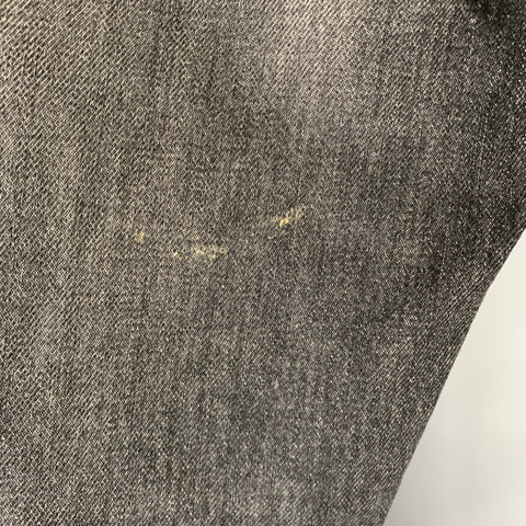 SAINT LAURENT Size 28 Grey Charcoal Distressed Cotton Straight Jeans