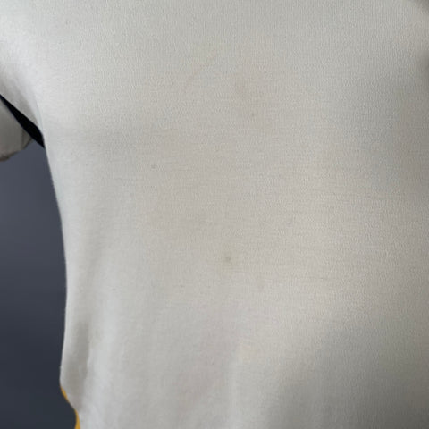 JIL SANDER Size S Grey Multi-Color Color Block Jersey Crew-Neck T-shirt