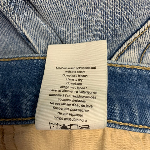 RAG & BONE Size 36 Blue Cotton Blend Straight Slim Five Pockets Jeans