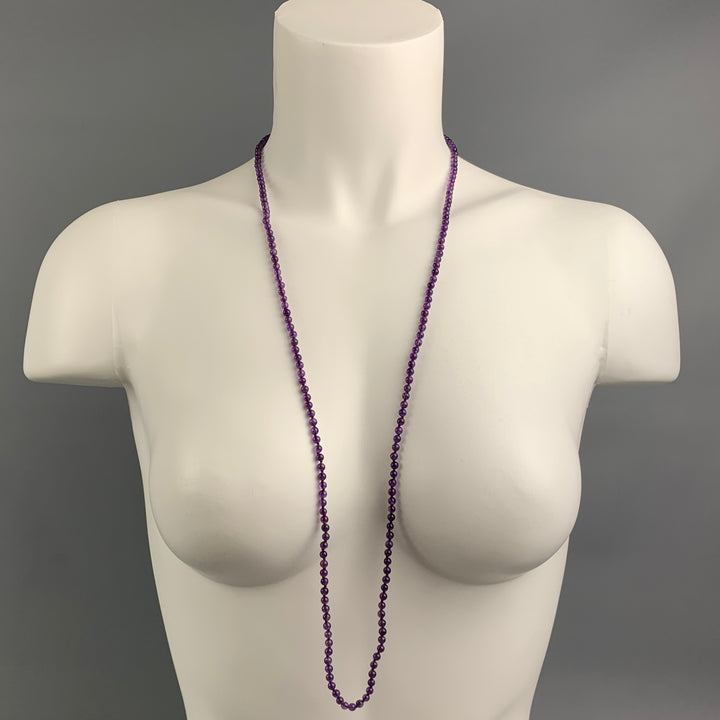 VINTAGE Purple Amethyst Beads Necklace