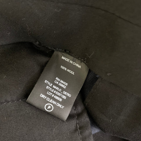THEORY Chest Size 42 Navy Solid Wool Notch Lapel 36 35 Suit