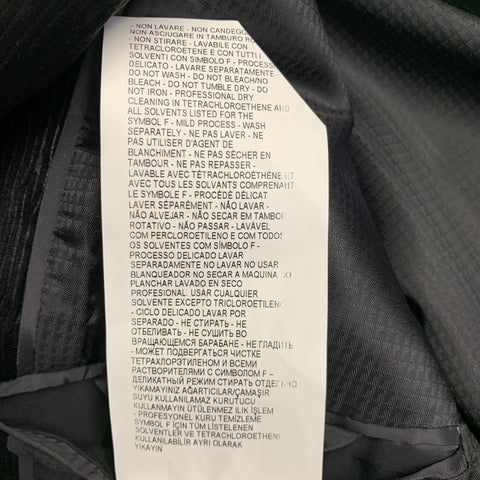 ARMANI COLLEZIONI Size 42 Black Velvet Wood Grain Polyester Sport Coat