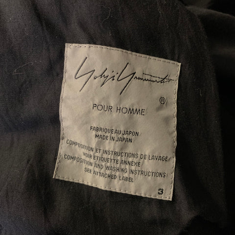 YOHJI YAMAMOTO AW2015 Size L Black Pleated Cupro Overall Jumpsuit
