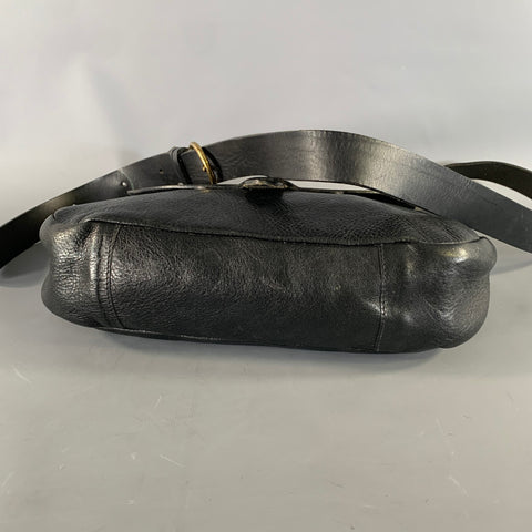 IL BISONTE Black Leather Cross Body Handbag