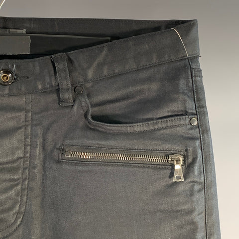 JEAN JOHN VARVATOS Coton mélangé sergé noir taille 32, coupe fuselée, cinq poches