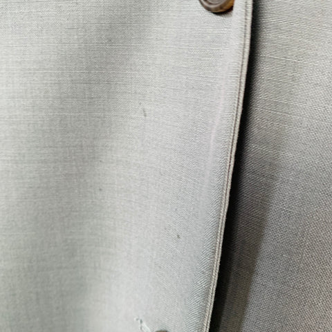 Manteau The Row gris sauge en soie à boutonnage simple, taille 12