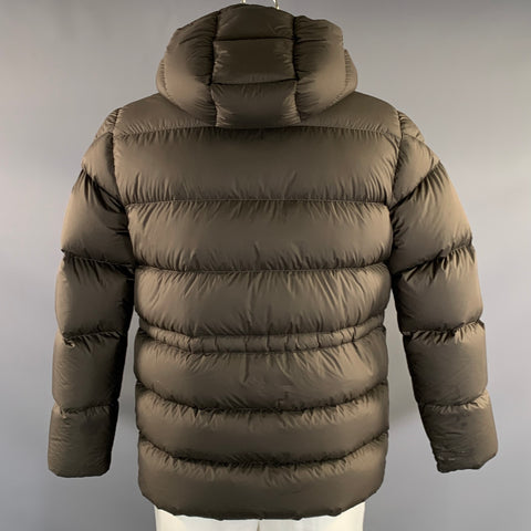 MONCLER Size L Green Quilted Polyester Puffer Jacket