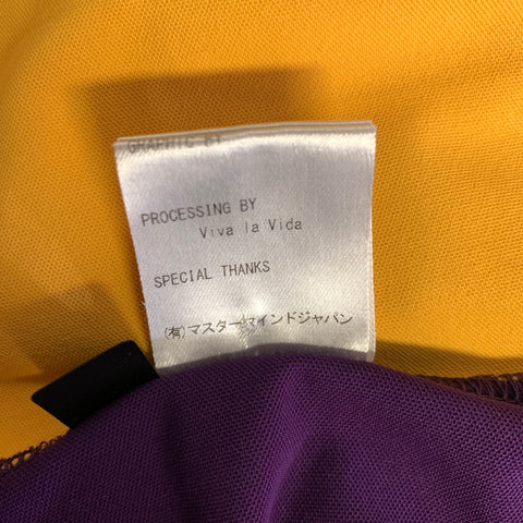 MASTERMIND WORLD Size L Purple Yellow Polyester Crew Neck T Shirt